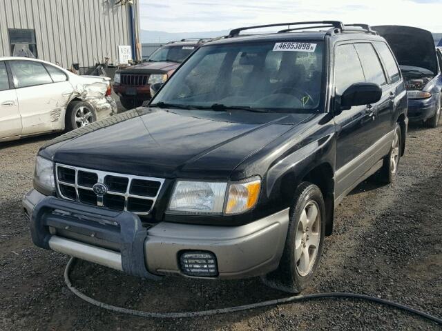 JF1SF6553WH764861 - 1998 SUBARU FORESTER S BLACK photo 2