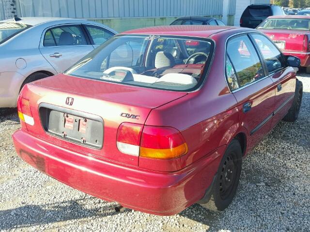 1HGEJ6571WL051771 - 1998 HONDA CIVIC LX RED photo 4