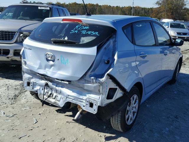 KMHCT5AE1CU042617 - 2012 HYUNDAI ACCENT GLS BLUE photo 4