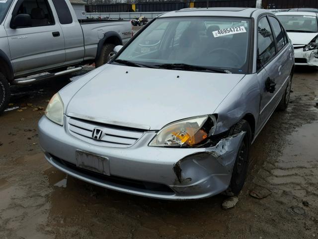 1HGES25763L006472 - 2003 HONDA CIVIC EX SILVER photo 2