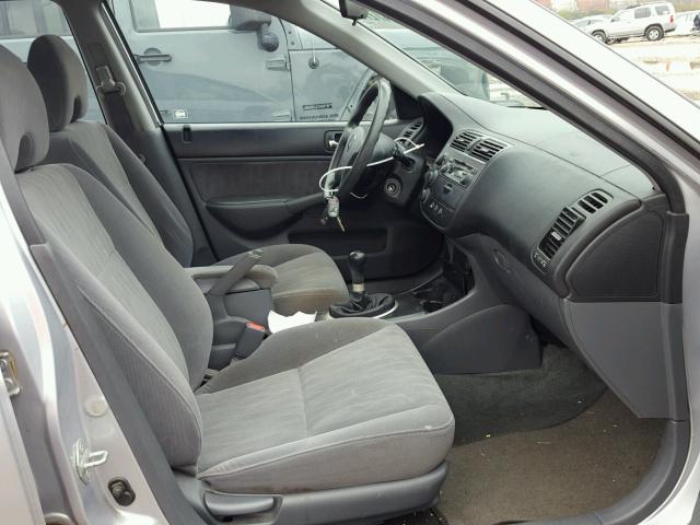 1HGES25763L006472 - 2003 HONDA CIVIC EX SILVER photo 5