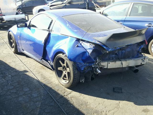 JN1AZ34D44T163539 - 2004 NISSAN 350Z COUPE BLUE photo 3