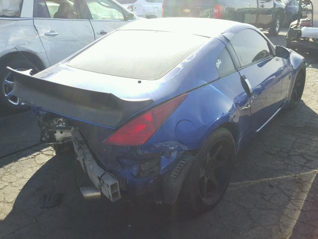 JN1AZ34D44T163539 - 2004 NISSAN 350Z COUPE BLUE photo 4