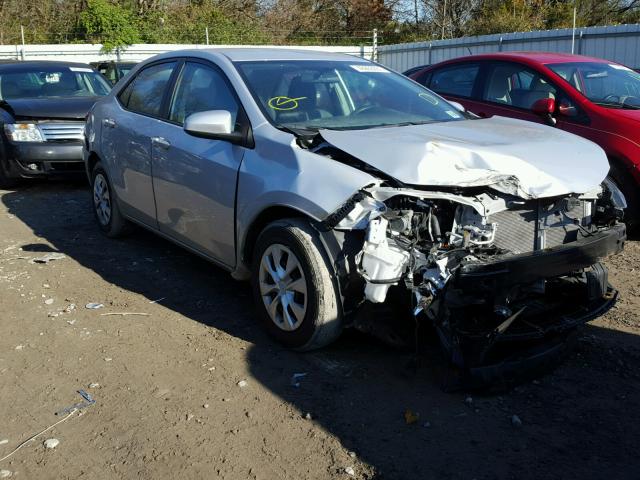 2T1BURHE0EC216123 - 2014 TOYOTA COROLLA L SILVER photo 1