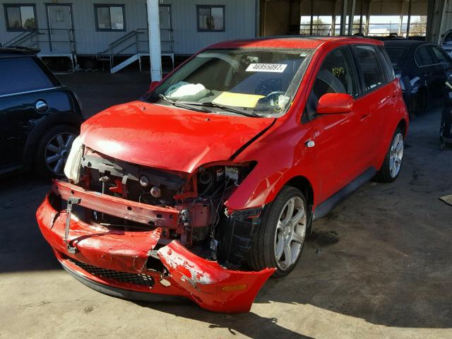 JTKKT624450099795 - 2005 TOYOTA SCION XA RED photo 2