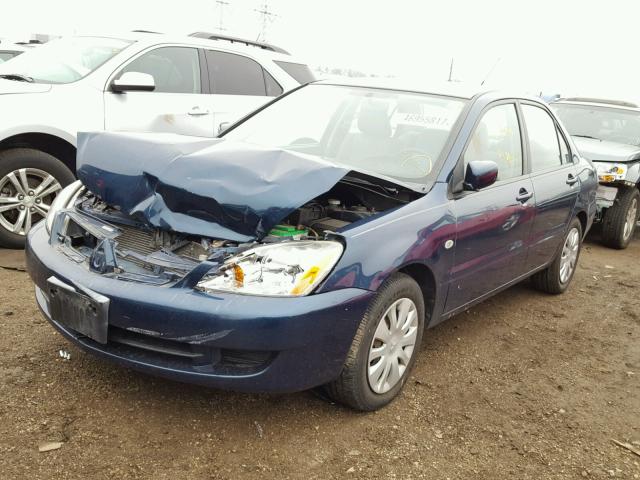 JA3AJ26E26U065268 - 2006 MITSUBISHI LANCER ES BLUE photo 2