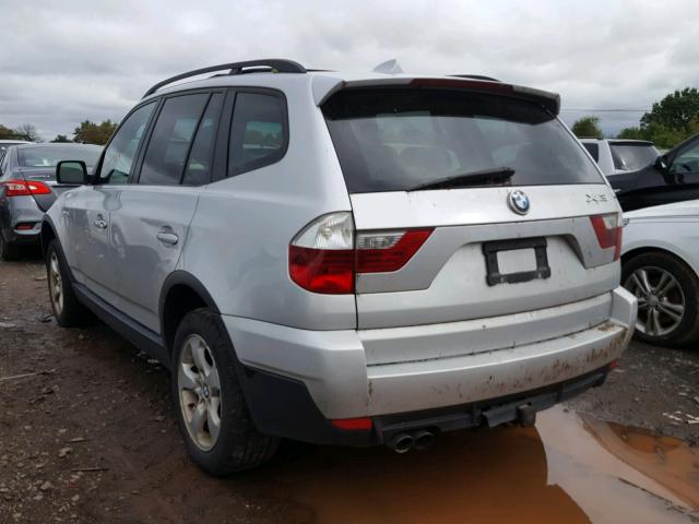 WBXPC93437WF09487 - 2007 BMW X3 3.0SI SILVER photo 3