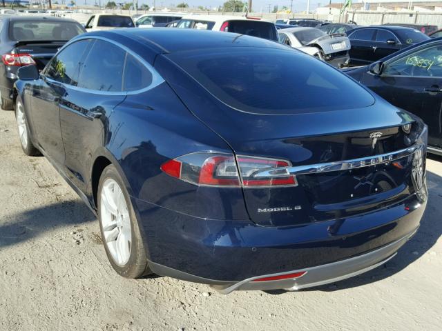 5YJSA1CN9DFP21802 - 2013 TESLA MODEL S BLUE photo 3