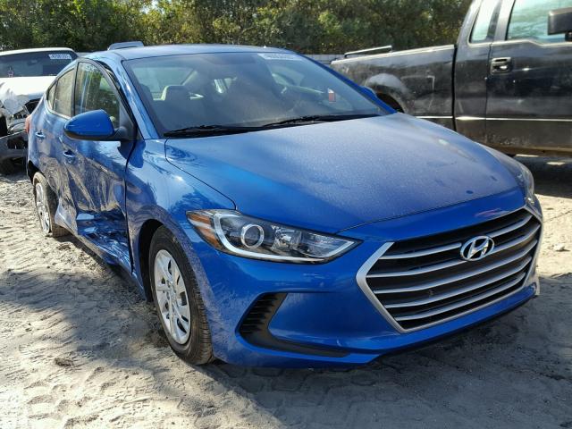 5NPD74LF6HH189269 - 2017 HYUNDAI ELANTRA SE BLUE photo 1