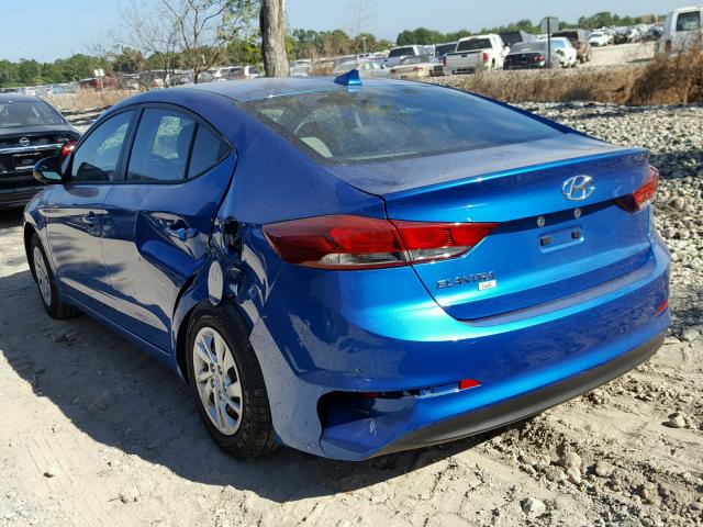 5NPD74LF6HH189269 - 2017 HYUNDAI ELANTRA SE BLUE photo 3