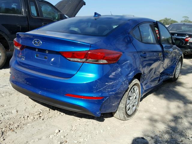 5NPD74LF6HH189269 - 2017 HYUNDAI ELANTRA SE BLUE photo 4