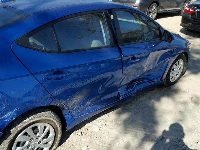 5NPD74LF6HH189269 - 2017 HYUNDAI ELANTRA SE BLUE photo 9