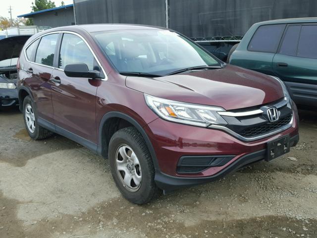 2HKRM4H30FH627004 - 2015 HONDA CR-V LX RED photo 1