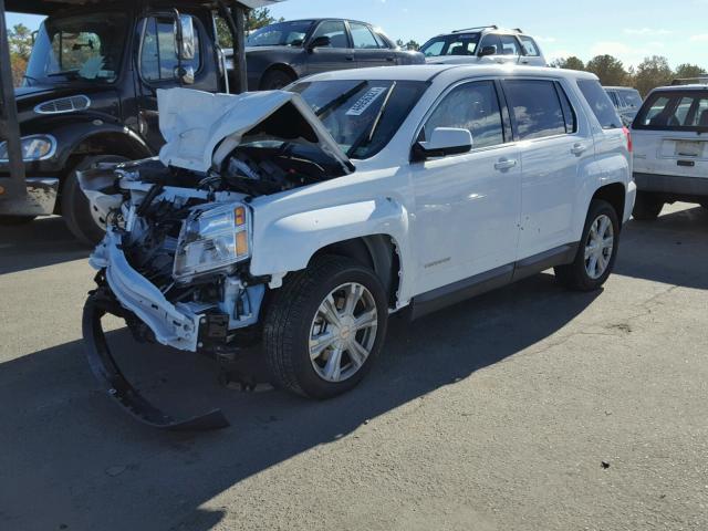 2GKFLSEK4H6342839 - 2017 GMC TERRAIN SL WHITE photo 2