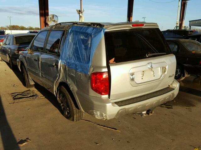 2HKYF18424H508364 - 2004 HONDA PILOT EX SILVER photo 3