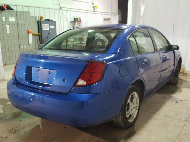 1G8AJ52F94Z224668 - 2004 SATURN ION LEVEL BLUE photo 4