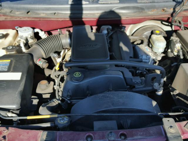 1GKDT13S722288221 - 2002 GMC ENVOY BURGUNDY photo 7