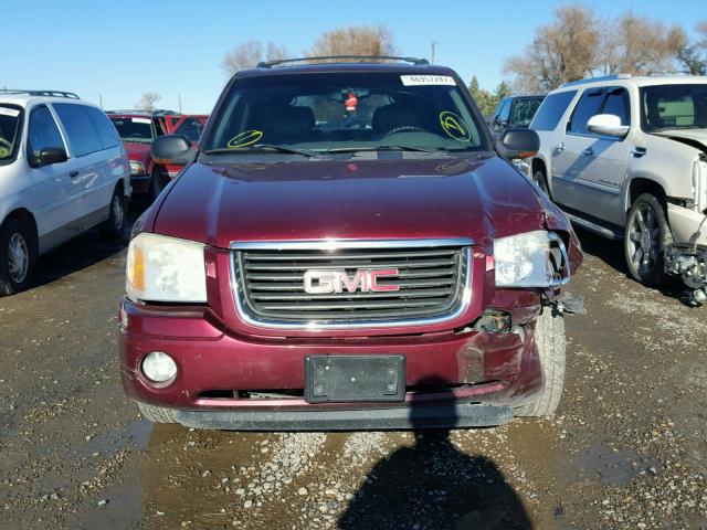 1GKDT13S722288221 - 2002 GMC ENVOY BURGUNDY photo 9