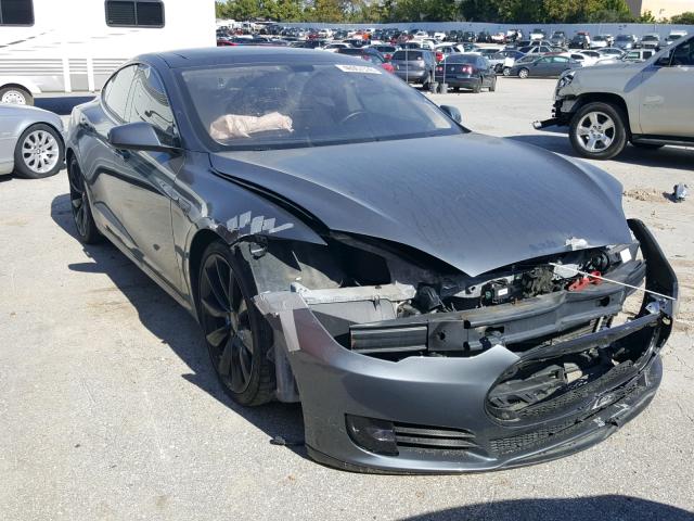 5YJSA1CN5DFP18055 - 2013 TESLA MODEL S GRAY photo 1