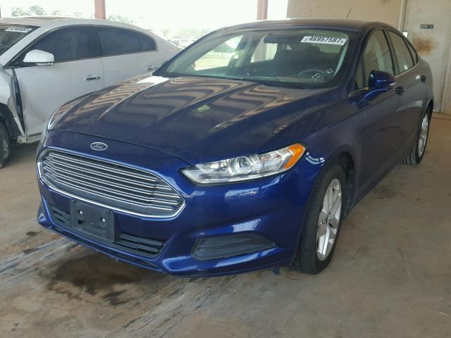 3FA6P0H75DR304377 - 2013 FORD FUSION SE BLUE photo 2