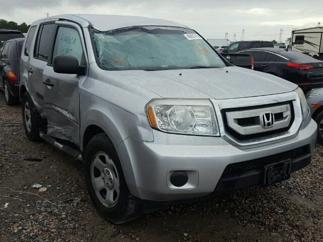 5FNYF3H28BB021319 - 2011 HONDA PILOT LX SILVER photo 1