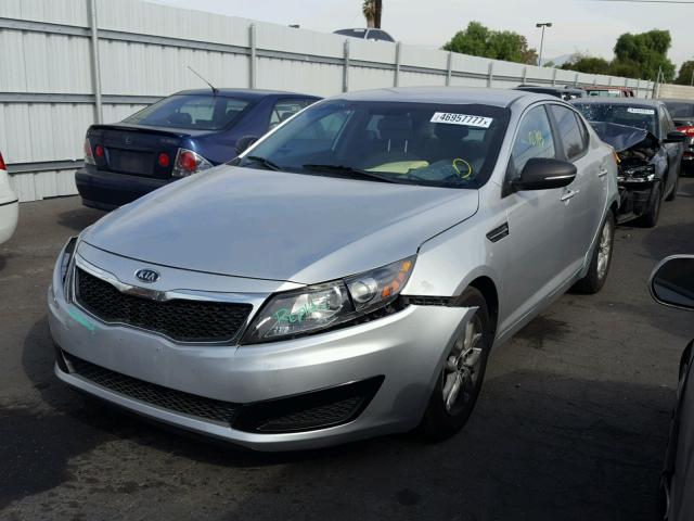 KNAGM4A74B5091895 - 2011 KIA OPTIMA LX SILVER photo 2