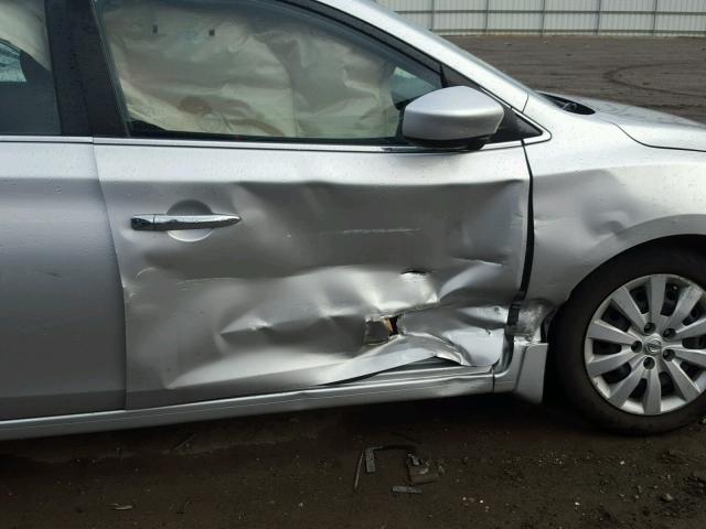 3N1AB7AP1FY285294 - 2015 NISSAN SENTRA S SILVER photo 9