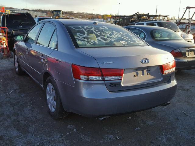 5NPET46F38H305281 - 2008 HYUNDAI SONATA GLS GRAY photo 3