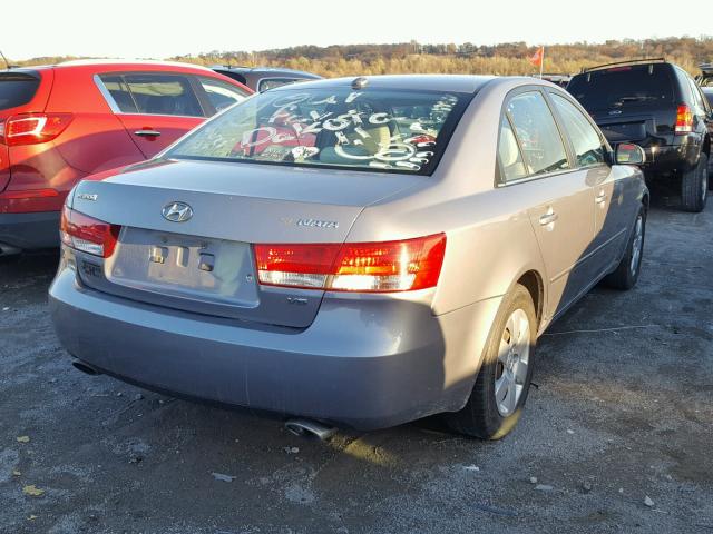 5NPET46F38H305281 - 2008 HYUNDAI SONATA GLS GRAY photo 4