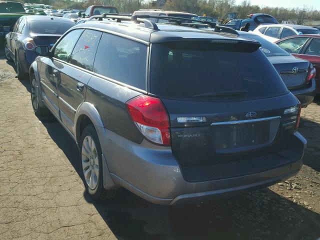 4S4BP66CX97329698 - 2009 SUBARU OUTBACK 2. GRAY photo 3