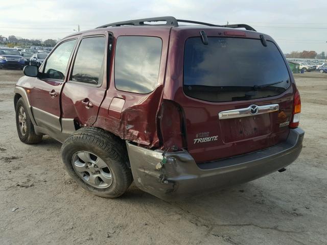 4F2CZ96194KM26030 - 2004 MAZDA TRIBUTE ES 勃艮第红 照片 3