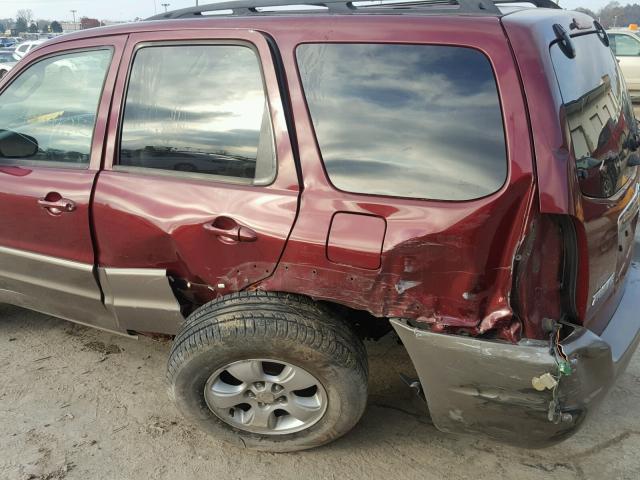 4F2CZ96194KM26030 - 2004 MAZDA TRIBUTE ES BURGUNDY photo 9