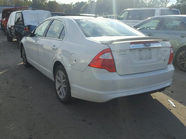 3FAHP0JA5CR122188 - 2012 FORD FUSION SEL WHITE photo 3