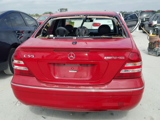 WDBRF76J65F614312 - 2005 MERCEDES-BENZ C 55 AMG RED photo 9