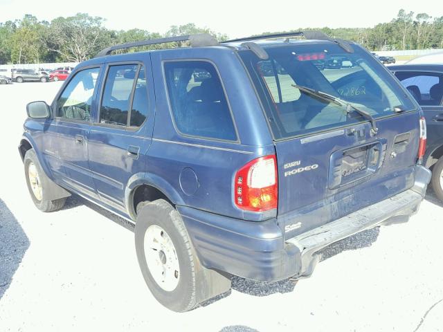 4S2CK58W844315936 - 2004 ISUZU RODEO S BLUE photo 3