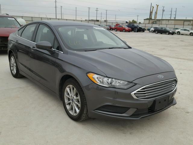 3FA6P0H72HR305606 - 2017 FORD FUSION SE GRAY photo 1