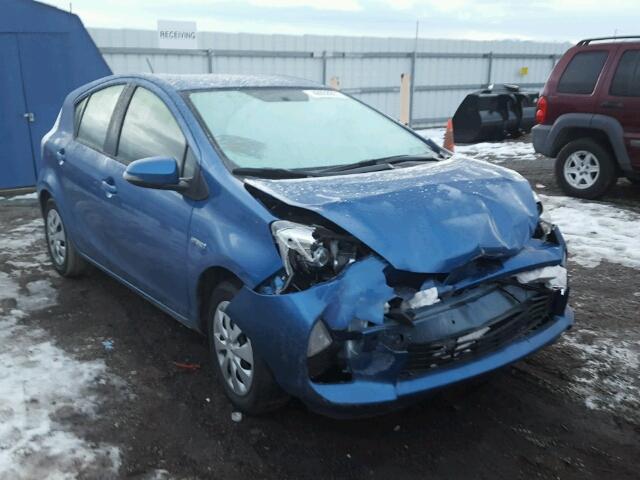 JTDKDTB31E1574808 - 2014 TOYOTA PRIUS C BLUE photo 1