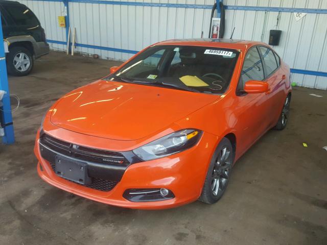 1C3CDFBB0FD213622 - 2015 DODGE DART SXT ORANGE photo 2