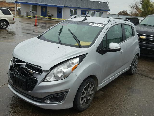 KL8CF6S91EC421508 - 2014 CHEVROLET SPARK 2LT SILVER photo 2