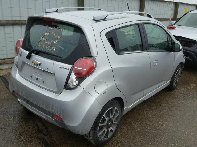 KL8CF6S91EC421508 - 2014 CHEVROLET SPARK 2LT SILVER photo 4