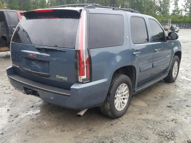 1GKFK13539R102682 - 2009 GMC YUKON HYBR BLUE photo 4