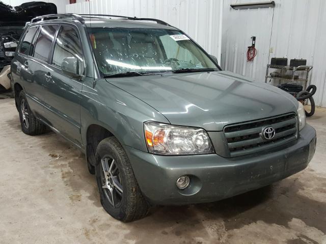 JTEGD21A570167546 - 2007 TOYOTA HIGHLANDER GREEN photo 1