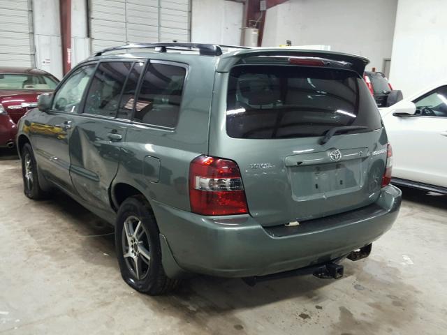 JTEGD21A570167546 - 2007 TOYOTA HIGHLANDER GREEN photo 3