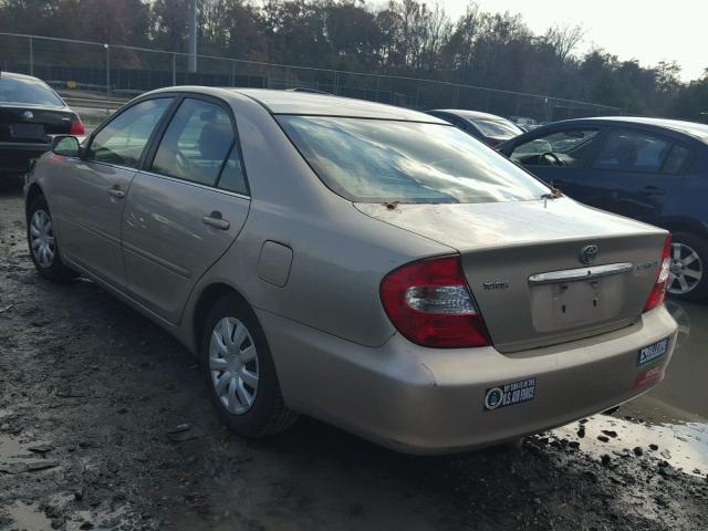 4T1BE32K92U534468 - 2002 TOYOTA CAMRY LE BEIGE photo 3