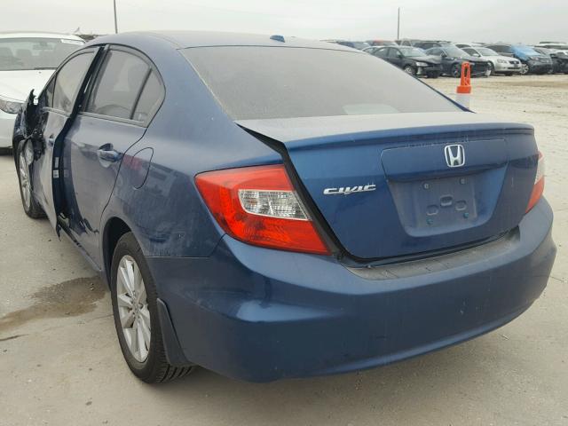 2HGFB2F98CH512984 - 2012 HONDA CIVIC EXL BLUE photo 3