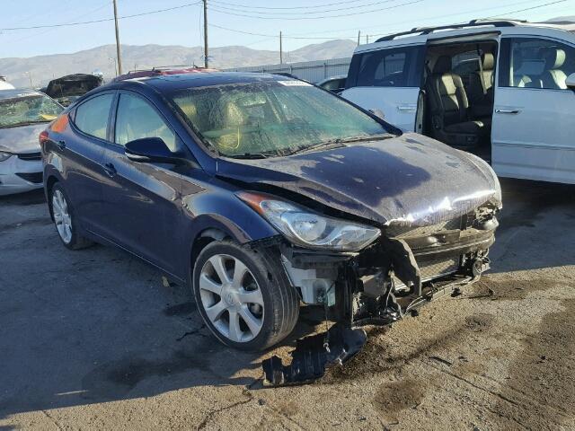 5NPDH4AEXDH252570 - 2013 HYUNDAI ELANTRA GL BLUE photo 1