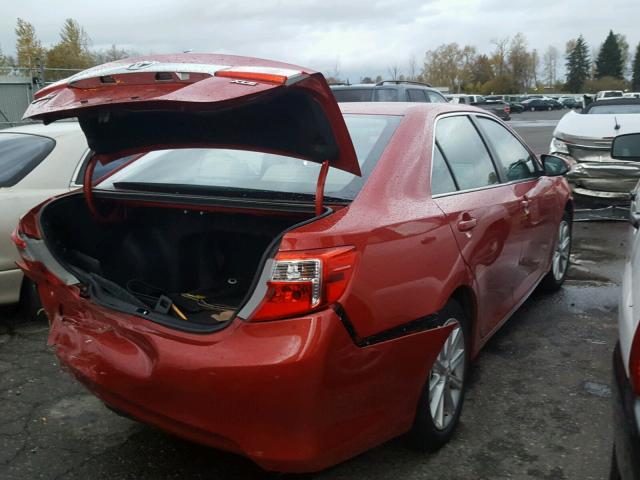 4T4BF1FK3ER357776 - 2014 TOYOTA CAMRY L RED photo 4