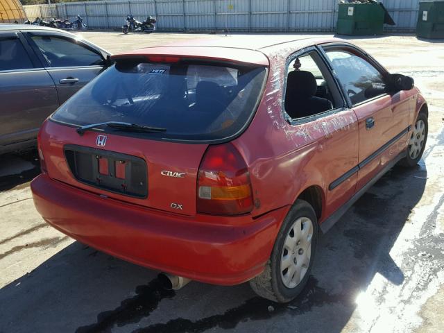 2HGEJ6342WH112664 - 1998 HONDA CIVIC DX RED photo 4