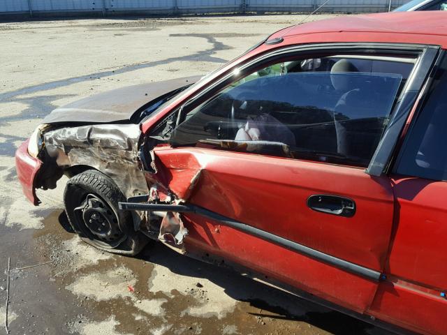 2HGEJ6342WH112664 - 1998 HONDA CIVIC DX RED photo 9