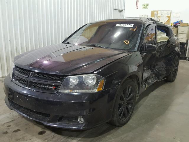 1C3CDZCG7EN165654 - 2014 DODGE AVENGER SX BLACK photo 2